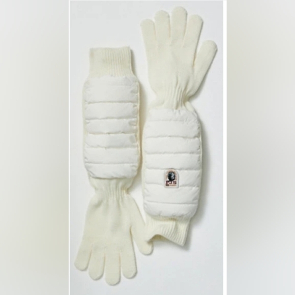 Parajumpers Wool Down Filled Puffer Gloves at Free People NWT Off White Sm/Med. - Picture 1 of 12